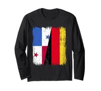 Panama Deutschland Halbflagge Panamaisch Deutsches Erbe Langarmshirt