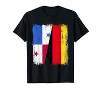 Panama Deutschland Halbflagge Panamaisch Deutsches Erbe T-Shirt