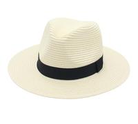 Panama -Hut, breiter Krempe Strohhut Panama Roll Up Hut Einer Größe Fedora Beach Sonnenhut für Männer Männer, Strohhut Männer, Strohhut, schwarzer Band Top Hut
