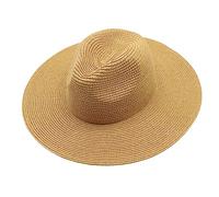 Panama Hut Herren Sommer Breite Krempe Sonnenhut für Damen und Herren Panamahut Großen Kopf Strohhut Sommerhut UV-Schutz Sonnenschutz Faltbarer Fedora Hut Unisex