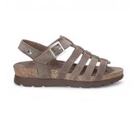 Panama Jack Damen-Espadrille-Sandalen Sasha B6 mit Keilabsatz aus steingrauem Wildleder