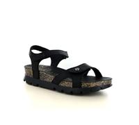 Panama Jack Damen-Keil-Schwarze Leder-Plattformsandalen - Sulia B2