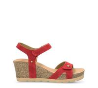 Panama Jack Damen Sandaletten Julia, Frauen Sandalen,Ohne Verschluss,sommersandalen,bequem,flach,sommerschuhe,freizeitschuhe,offene,Rot,40 EU / 7 UK