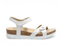 Panama Jack Damen Sulia B1 Keilsandalen aus weißem Leder, Sommer-Espadrille-Plateau-Sandalen