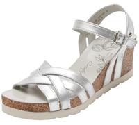 Panama Jack Damen Vera Shine Wedge Sandal, Plata B6, 40 EU