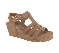 Panama Jack Damen Wedge-Heelbark Braune Wildledersandalen - Vero B1