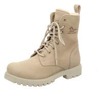 Panama Jack Friesland, Combat Stiefel für Damen, Ecru B008, 38 EU