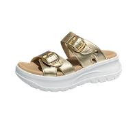 Panama Jack Pantoletten für Damen aus Italien, Spanien und Portugal für Damen, gold, Größe 39 EU