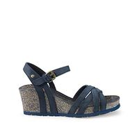 Panama Jack Vera Basics, Damen Peeptoe Sandalen, Blau (Marino/Navy), 38 EU (5 UK)