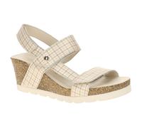 Panama Jack Vilma Plaid Keil Sandale beige Nappa - Größe 37