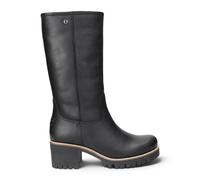 Panama Jack Wasserdichte hohe Winterstiefel mit Absatz aus schwarzem Leder für Damen - Patricia B17 US 39