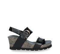 Panama Jack Damen Velvet Wedge Sandal, Negro B1, 40 EU