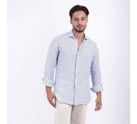 Panareha CORSICA Gestreiftes Leinen Hemd Blau L