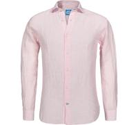 Panareha Gestreiftes Leinenhemd für Herren Phuket Rosa (XL)