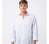 Panareha PHUKET Gestreiftes Leinen Hemd hellblau L