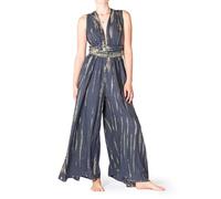 PANASIAM Infinity Hosenkleid Tie-Dye - eleganter Damen Batik Jumpsuit, Wickel Hosenrock mit weiten Beinen - Party, Urlaub, Hochzeit