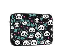 Panda Cute Face Laptop Tasche, Durable Shockproof Sleeve, Handheld Portable Laptop Bag for 10 Inch Laptop
