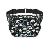 Panda Cute Face Printed Multifunctional Waist Bag Unisex Trendy Messenger Bag Travel Sports Storage Bag