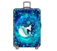 Panda Fisch Katze Blumen Sternenhimmel KofferhüLle,Elastische,Waschbare,Elastische KofferschutzhüLle,Staubdicht Und Kratzfest Luggage Cover,FüR Kinder,MäDchen,Erwachsene (Fisch,XL(29-32inch))