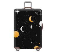 Panda Fisch Katze Blumen Sternenhimmel KofferhüLle,Elastische,Waschbare,Elastische KofferschutzhüLle,Staubdicht Und Kratzfest Luggage Cover,FüR Kinder,MäDchen,Erwachsene (Planet,XL(29-32inch))
