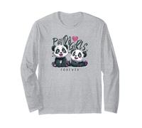 Panda Girls Forever niedliche Baby-Herz-Illustration Langarmshirt