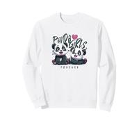 Panda Girls Forever niedliche Baby-Herz-Illustration Sweatshirt