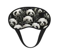 Panda Grafische Schwarz-Weiß-Schlafmaske für Seitenschläfer, Verdunkelungs-Augenmaske für Damen und Herren, Nulldruck-Schlafmasken, weiche, atmungsaktive Augenabdeckung, bequeme Augenbinde