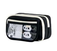 Panda Pencil Case, Pencil Storage Box, Stylish Pencil Holder, School Supplies Organizer, Kids Stationery Case, Portable Zipper Pencil Organizer Box with Compartments for Pencils, Pens, Erasers