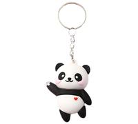 Panda-Schlüsselanhänger - Entzückender 3D-Anhänger in Form einer verspielten Minifigur | Dekoratives Accessoire für Rucksack, Federmäppchen, ideal für die Schule, Belohnung oder Geschenk für Kinderfes