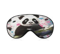 Panda Star Augenmaske, Seitenschlafmaske Leichte Augenbinde, Schlafmaske, Nasenpolster und Gummiband für Kinder, Frauen und Männer