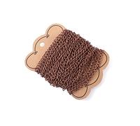 PandaHall 10 Meter Eisen-Panzerkette 5,5 x 3,5 x 0,5 mm Rotes Kupfer Ungeschweißte gedrehte Ketten für DIY Handwerk Armband Halskette Schmuck Herstellung