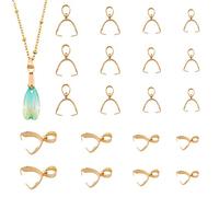 PandaHall 40 Stück Golden 304 Edelstahl Prise Bails 4 Größen Verschluss Baumel Charm Bead Anhänger Anhänger Befunde Für Anhänger Halskette Schmuckherstellung