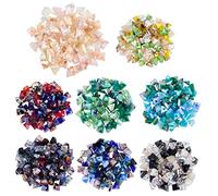 PandaHall 640 stücke 8 Farbe Facettierte Dreieck Perlen Galvanisieren Glas Spacer Perlen Charms Für Anhänger Armband Ohrring DIY Handwerk Schmuck Baumeln Erkenntnisse Zubehör, 3.5~4x6 mm