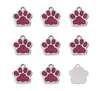 PandaHall Anhänger mit Pfotenabdruck, Motiv: Katze und Hund, Legierung, Emaille, Welpen, Kätzchen, Bär, Tierfußabdruck, baumelnde Charm-Perlen mit Glitzerpulver für DIY-Schmuckherstellung, Orchidee,