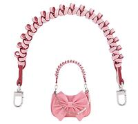 PandaHall Geflochtener Geldbörsenriemen, 1 STÜCK PU-Leder Gewebte Taschengriffe, Kurzer Handtaschenriemen, Ersatz Mit Silberlegierungs-Verschluss-Hardware Für Handtaschen-Frauen-Taschenherstellung