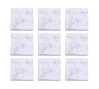 PandaHall Schmuckschatullen aus Karton, weiß, Marmor-Effekt, quadratisch, 9,1 x 9,1 x 2,9 cm, 18 Stück