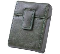 Pandalein Groß Zigarettenetui aus PU Kunstleder, Zigarettenschachtel für 20 Zigaretten, Leder Zigarettencase Zigarettenbox Zigaretten Etui für Damen Herren (Grün)