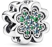 PANDELLA Moments Charms Klee aus 925er Sterling-Silber (Teilbarer Anhänger)