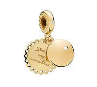PANDOCCI 2018 Mutter Geschenk Sie sind mein Sonnenschein baumeln Charme gelbe Emaille klar CZ Bead 925 Silber DIY passt für Orginal Pandora Armbänder Charm Modeschmuck