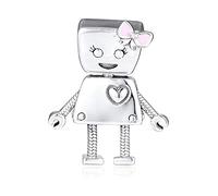 PANDOCCI 2018 neue Frühling Bella Bot rosa Emaille Perle 925 Silber DIY passt für Original Pandora Armbänder Charm Modeschmuck