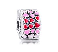 PANDOCCI 2018 Valentinstag Burst der Liebe Clip Perlen authentische 925 Silber DIY passt für Original Pandora Armbänder Charm Modeschmuck