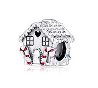 PANDOCCI 2019 Winter Weihnachten Lebkuchenhaus Perle 925 Silber DIY Passt für Original Pandora Armbänder Charme Modeschmuck