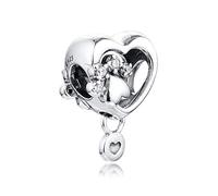 PANDOCCI 2020 Frühling funkelnde Pfote Druck & Herz Perle 925 Silber DIY Passend für Original Pandora Armbänder Charme Modeschmuck