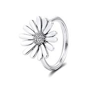 PANDOCCI 2020 Frühling Pave Gänseblümchen Blume Aussage Ringe für Frauen 925 Silber DIY Passend für Original Pandora Armbänder Charme Modeschmuck(54#)