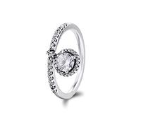 PANDOCCI 2020 Frühling Runde Anel Feminino Ring für Frauen 925 Silber DIY Passend für Original Pandora Armbänder Charme Modeschmuck（56#）