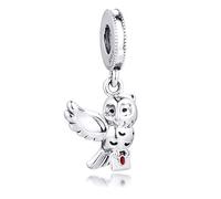 PANDOCCI 2020 Sommer Hedwig Eule baumeln Perle 925 Silber DIY Passend für Original Pandora Armbänder Charme Modeschmuck