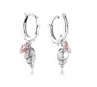 PANDOCCI 2020 Sommer Herz & Muschel Shell Creolen für Frauen 925 Silber DIY Passend für Original Pandora Armbänder Charme Modeschmuck