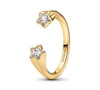 Pandora 14k Gold-plated unique metal blend Cubic Zirconia Clear 163582C01 Damenring