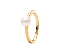 Pandora 163157C01-48 - Zuchtperle Ring - Gelbgold verg. - Zuchtperle Weiß - Gr. 48