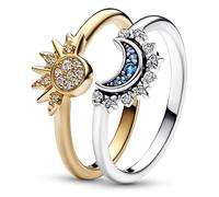 Pandora 15855 Ring-Set Himmlisch Funkelnd Sonne und Mond 52/16.6
